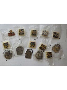Vintage Bowling Award Lot - USBC ABC WIBC Pins & Keychains - NOS New In Pack